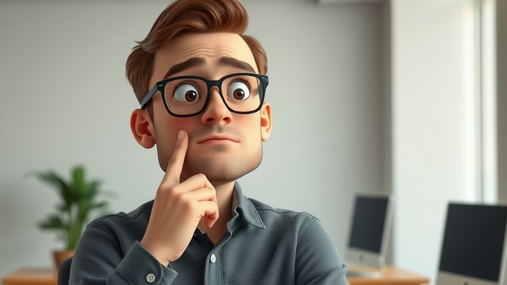 Thoughtful entrepreneur avoiding common mistakes in building a personal brand