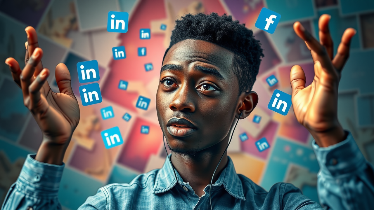 Entrepreneur overwhelmed while trying to build a broad personal branding on LinkedIn