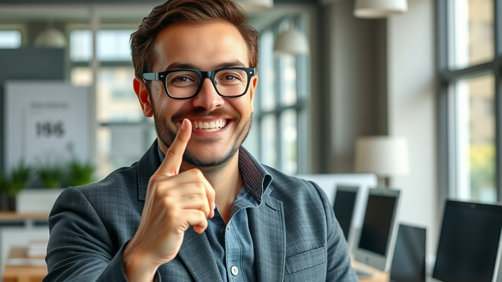 Dynamic entrepreneur confidently building a personal brand on social media