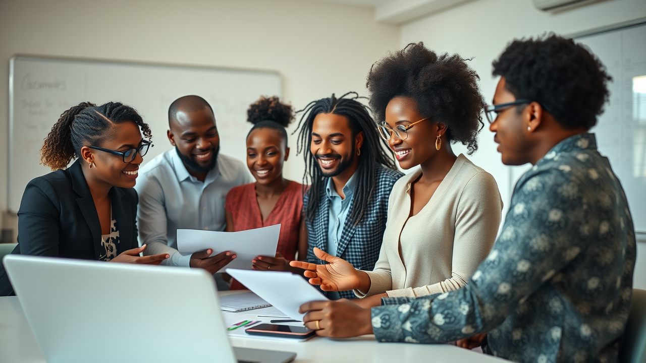 Motivated small business team collaborating and planning growth strategy highlighting effective small business growth strategies